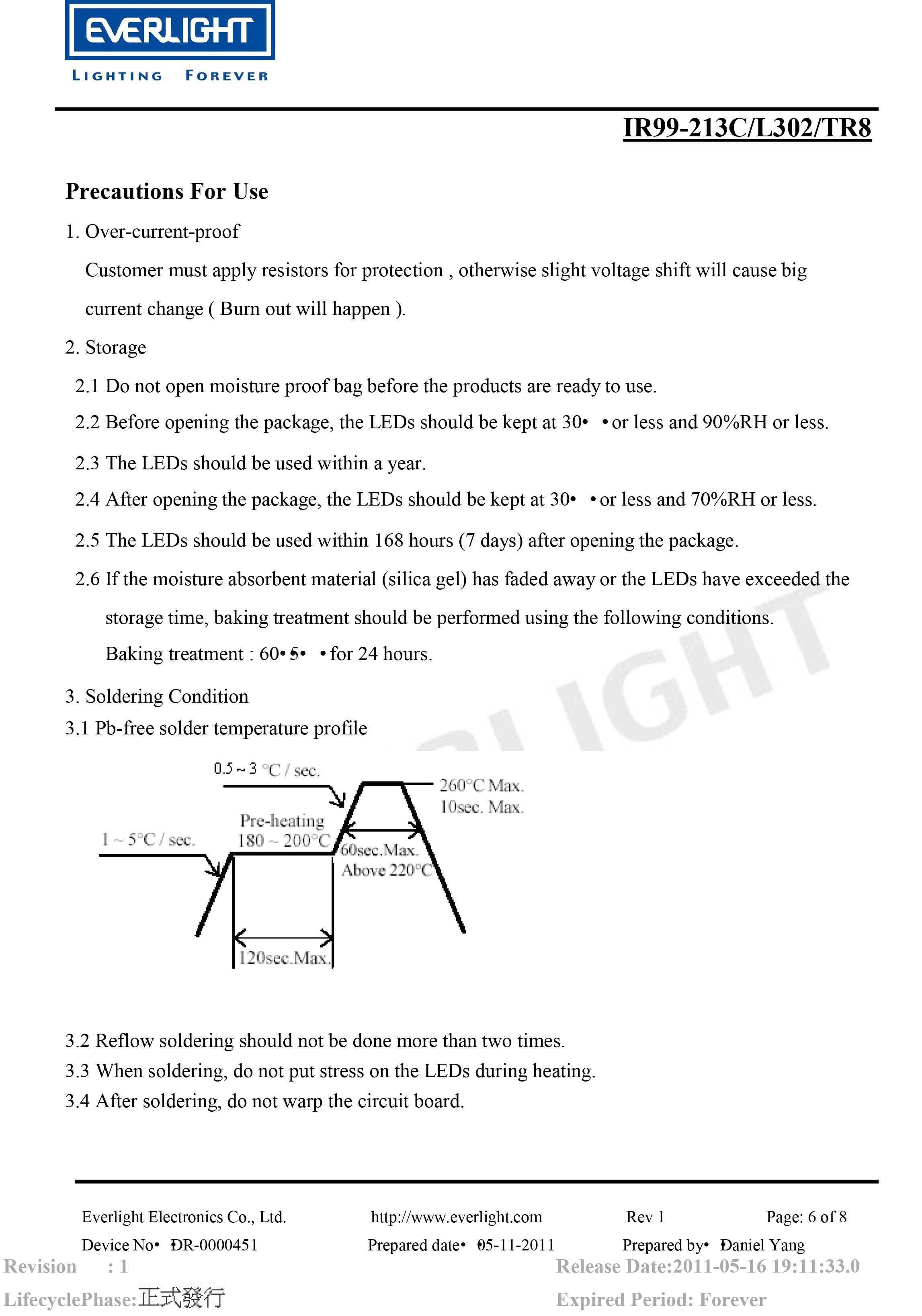 亿光贴片020红外发射管IR99-213C/L302/TR8规格书PDF
