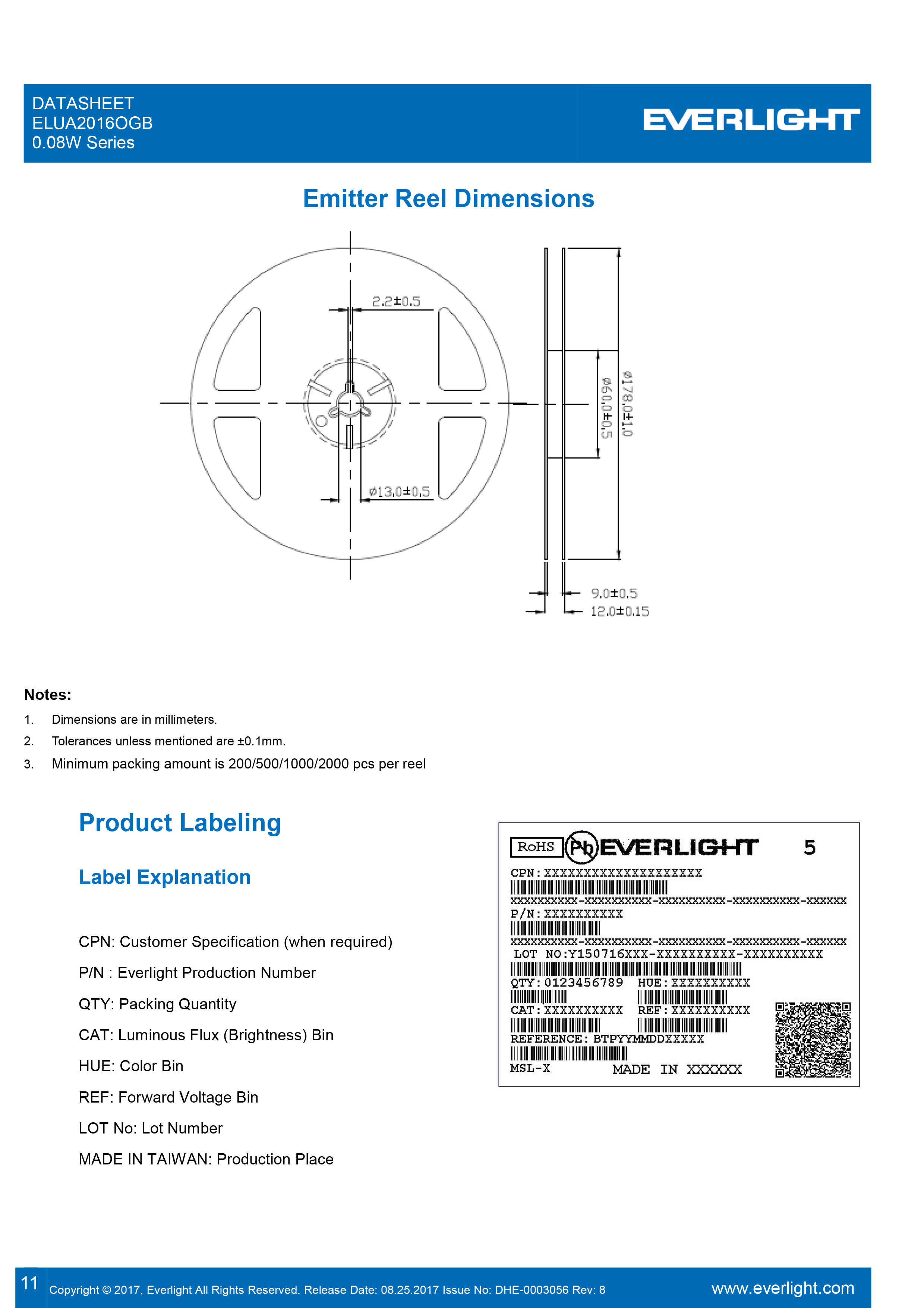 亿光 2016封装 0.08W UVA 紫光LED灯珠规格书PDF（数据表）