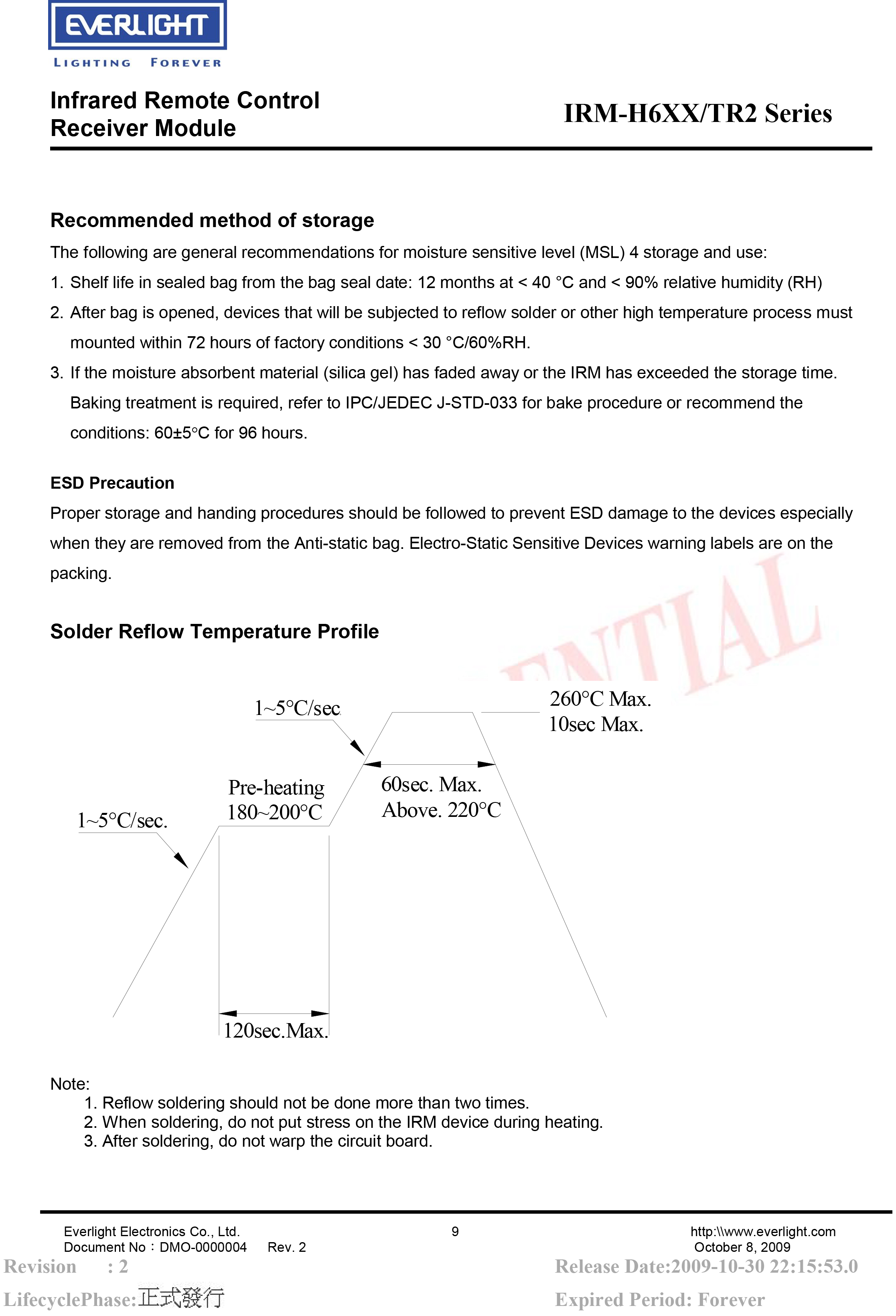 亿光贴片红外接收头IRM-H636/TR2规格书PDF