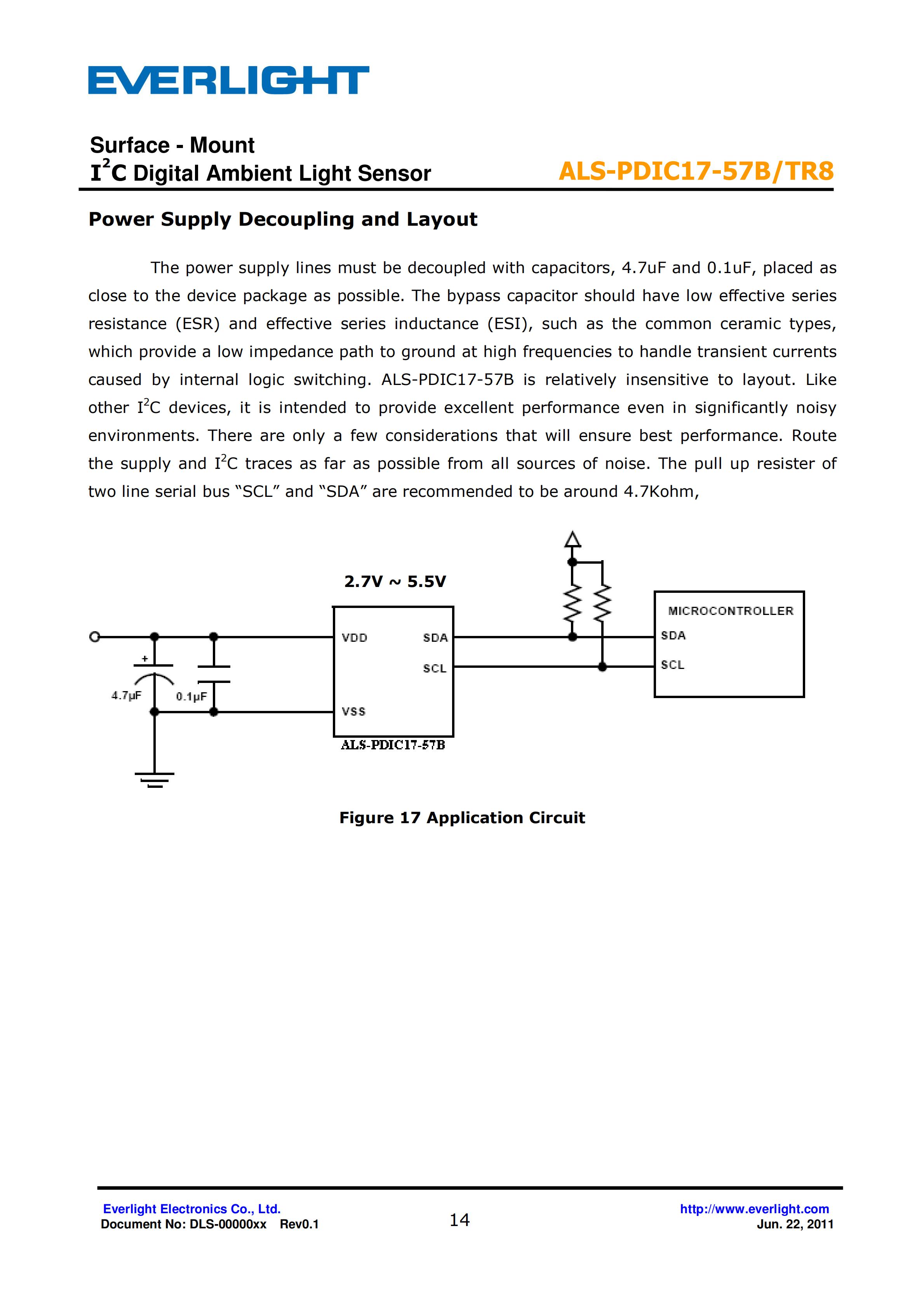 亿光贴片0805环境光传感器ALS-PDIC17-57B/TR8规格书（数据表PDF）