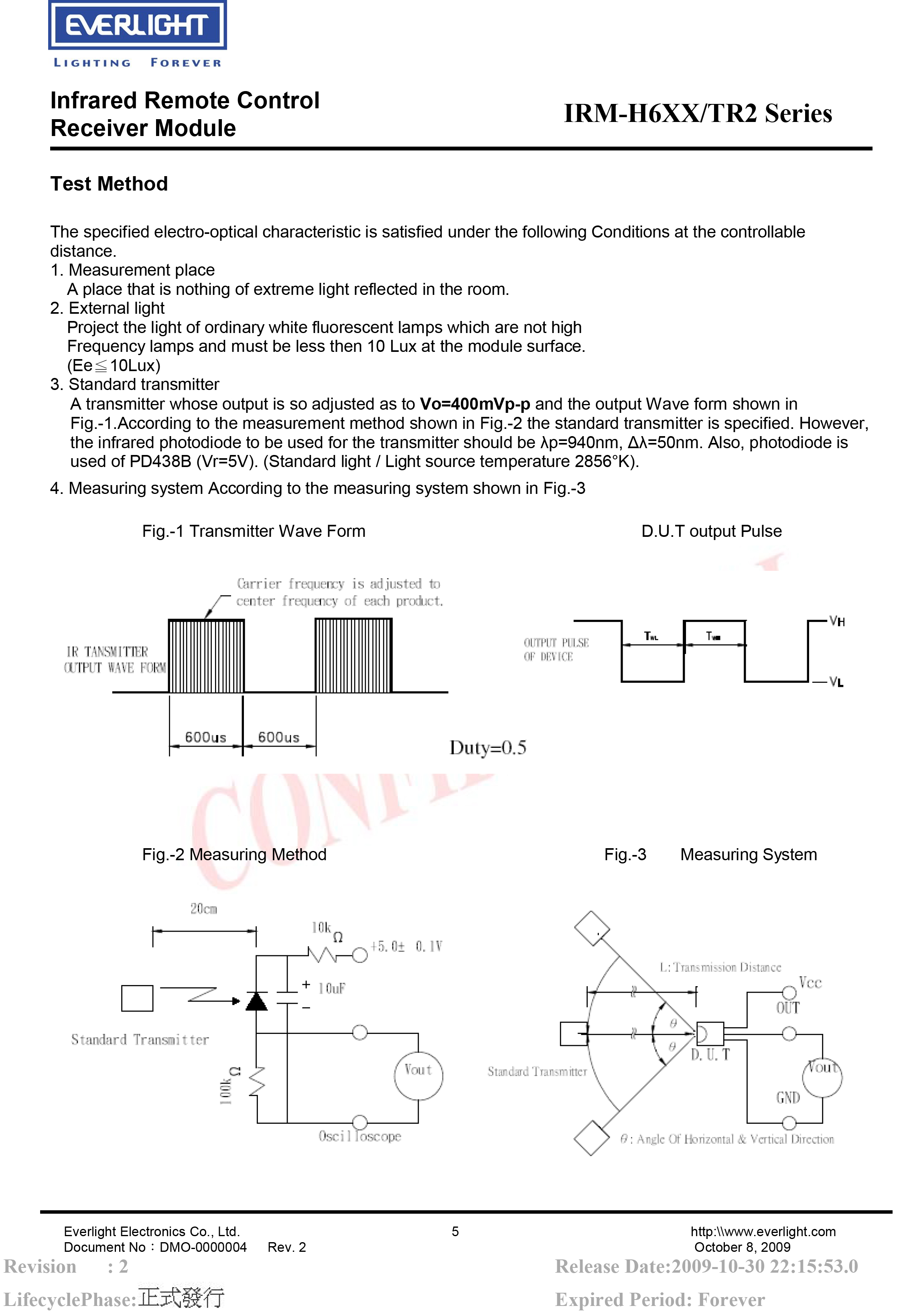 亿光贴片红外接收头IRM-H638/TR2规格书PDF